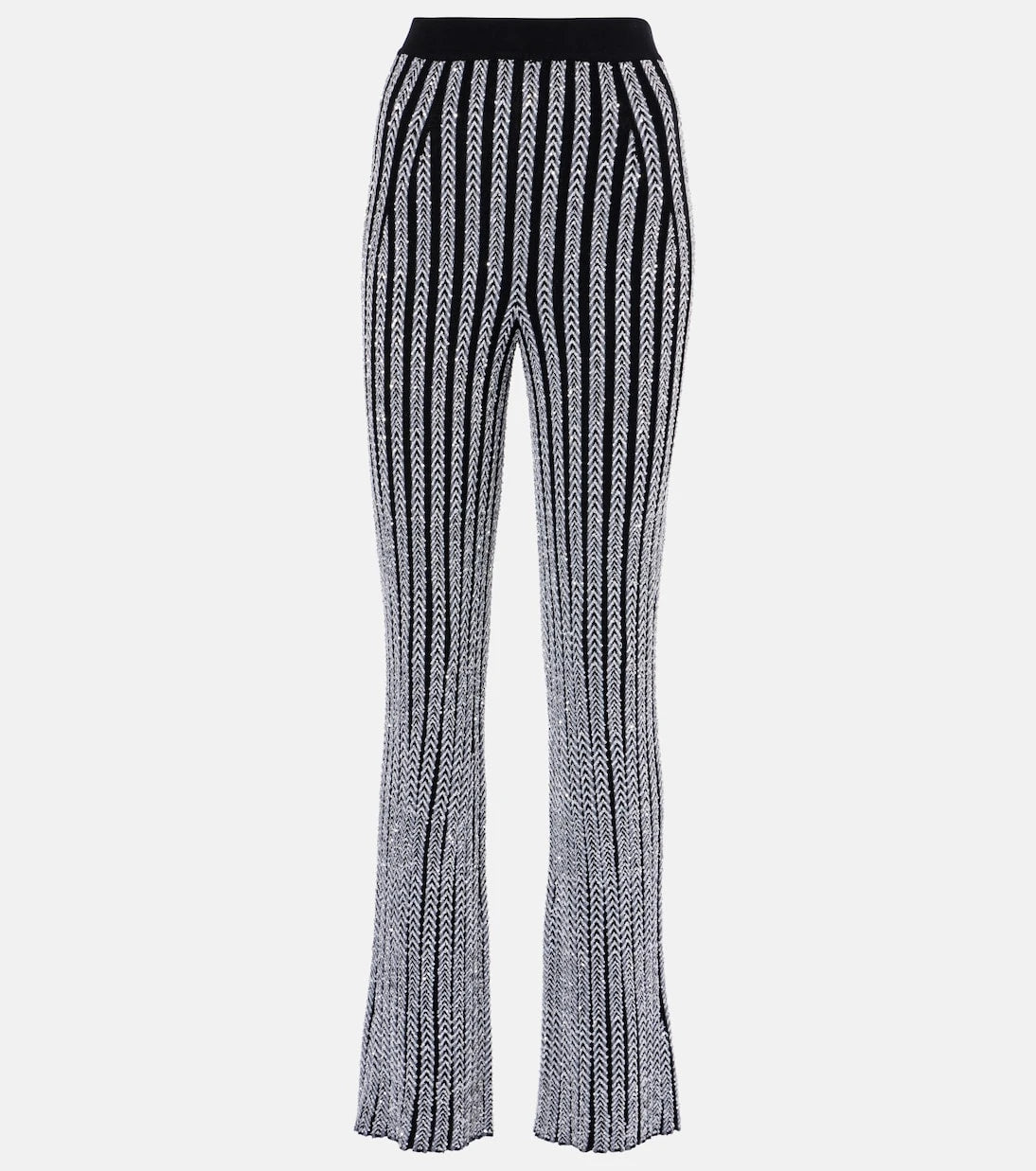 Missoni - بنطلون شيفون لاميه واسع من الأسفل