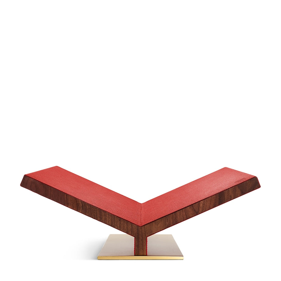Assouline Walnut-Leather Classic Collector Bookstand
