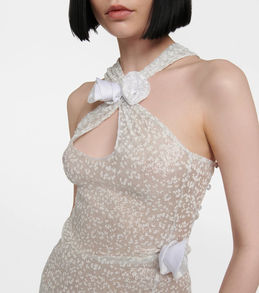 Coperni - Embellished halterneck minidress