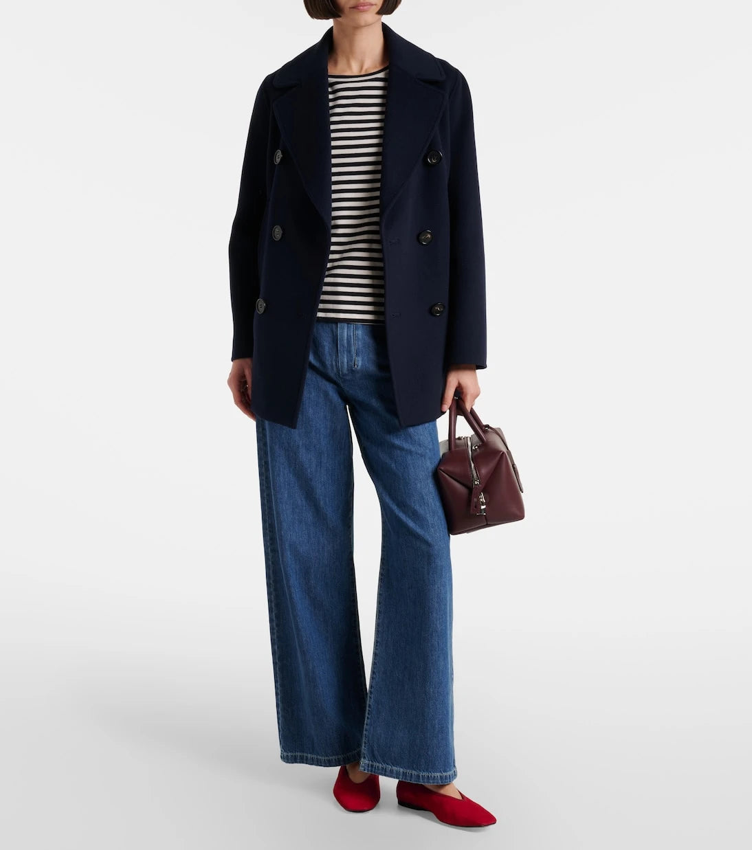 'S Max Mara - جينز زيوس بقصة أرجل واسعة