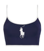 Polo Ralph Lauren Navy Polo Pony Two-Tone Bikini Top