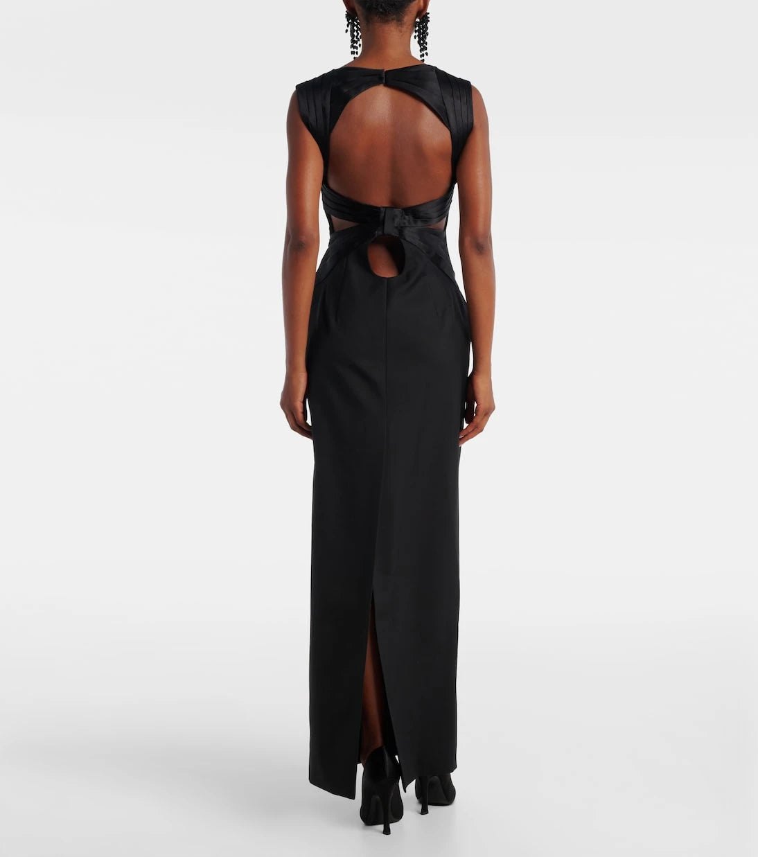 Nina Ricci - Cutout virgin wool corset gown
