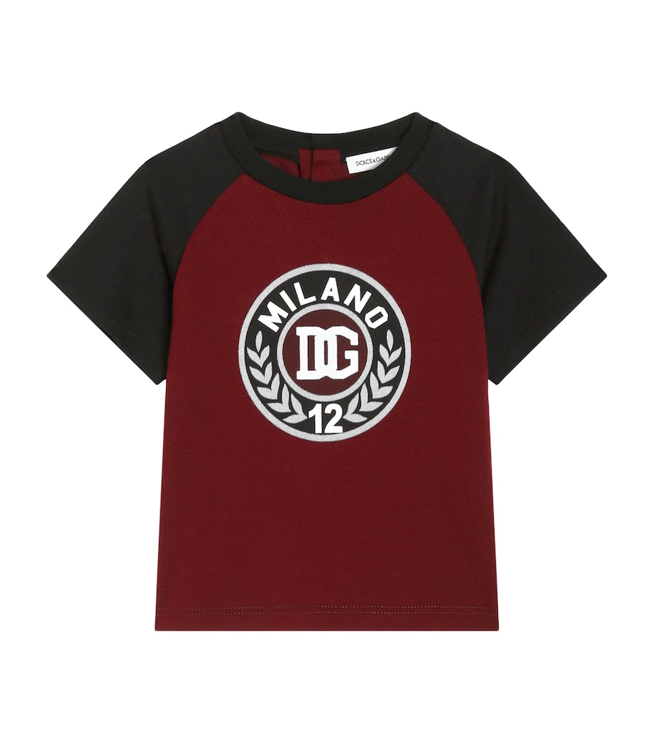 Dolce & Gabbana Kids Cotton Logo Varsity T-Shirt (3-30 Months)