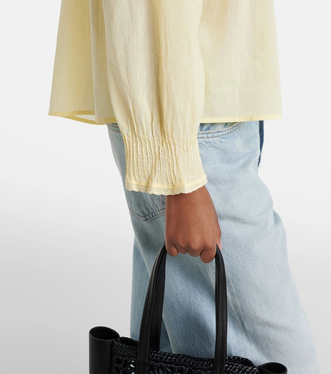 Velvet - Byrdie lace-trimmed cotton blouse