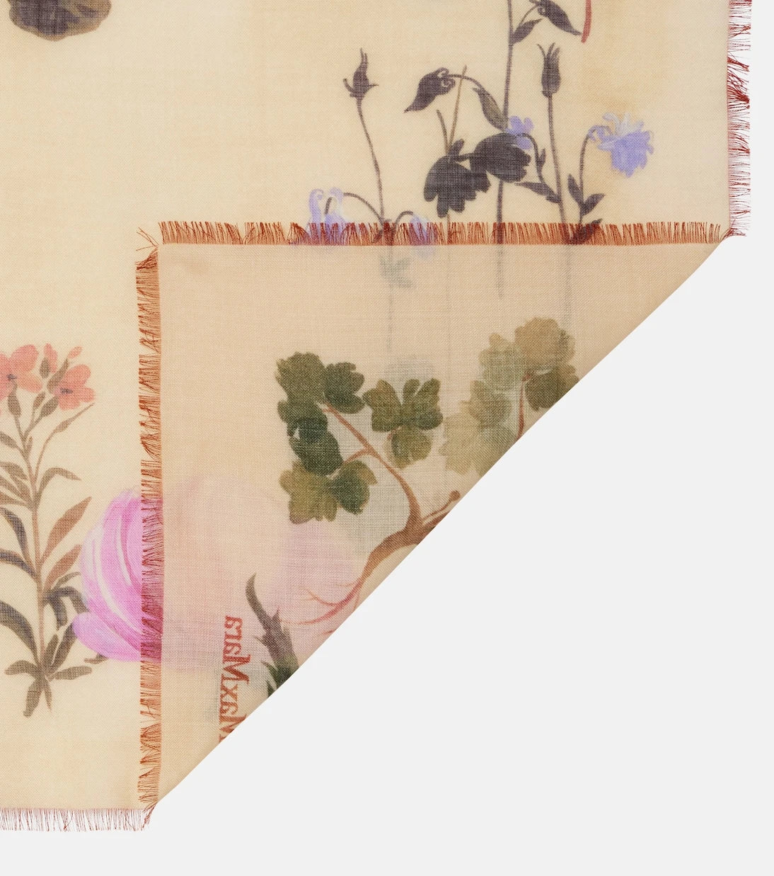 Max Mara - Printed wool and silk scarf