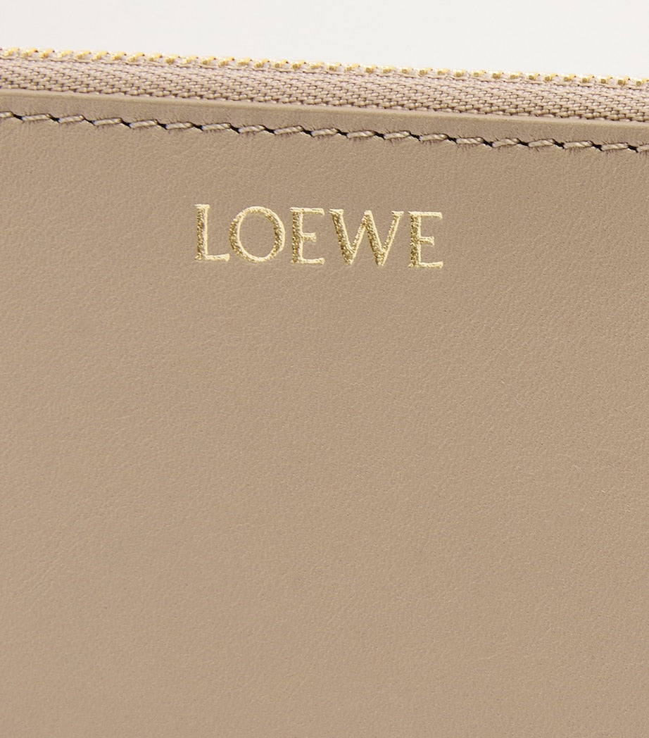 LOEWE Beige Leather Knot Card Holder