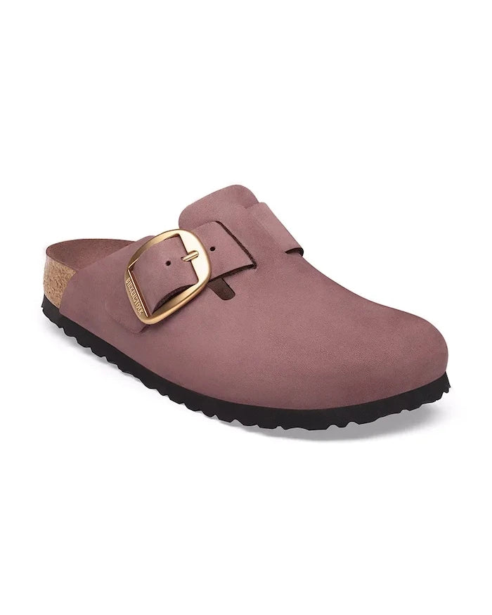 Birkenstock kadın nubuk terlik Boston Big Buckle Nubuck Leather