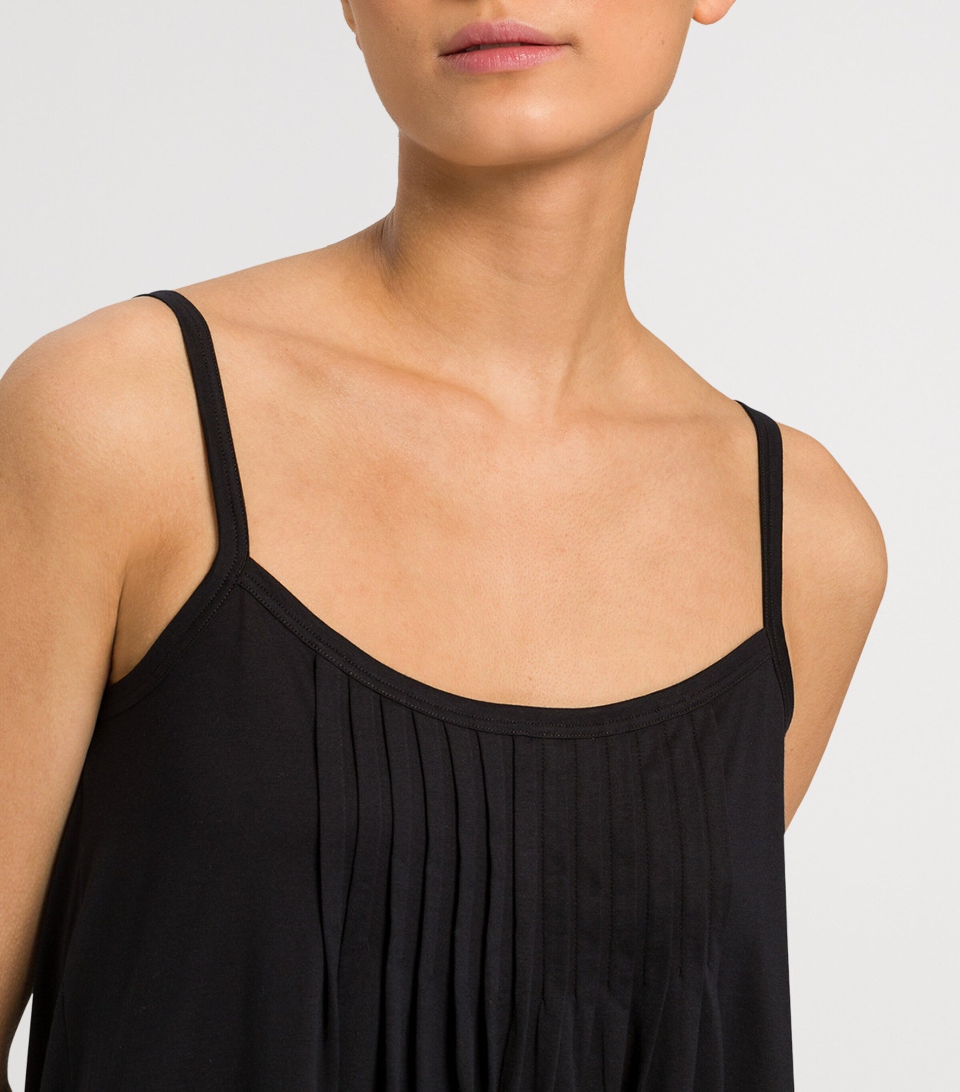 Black Cotton Juliet Slip Dress