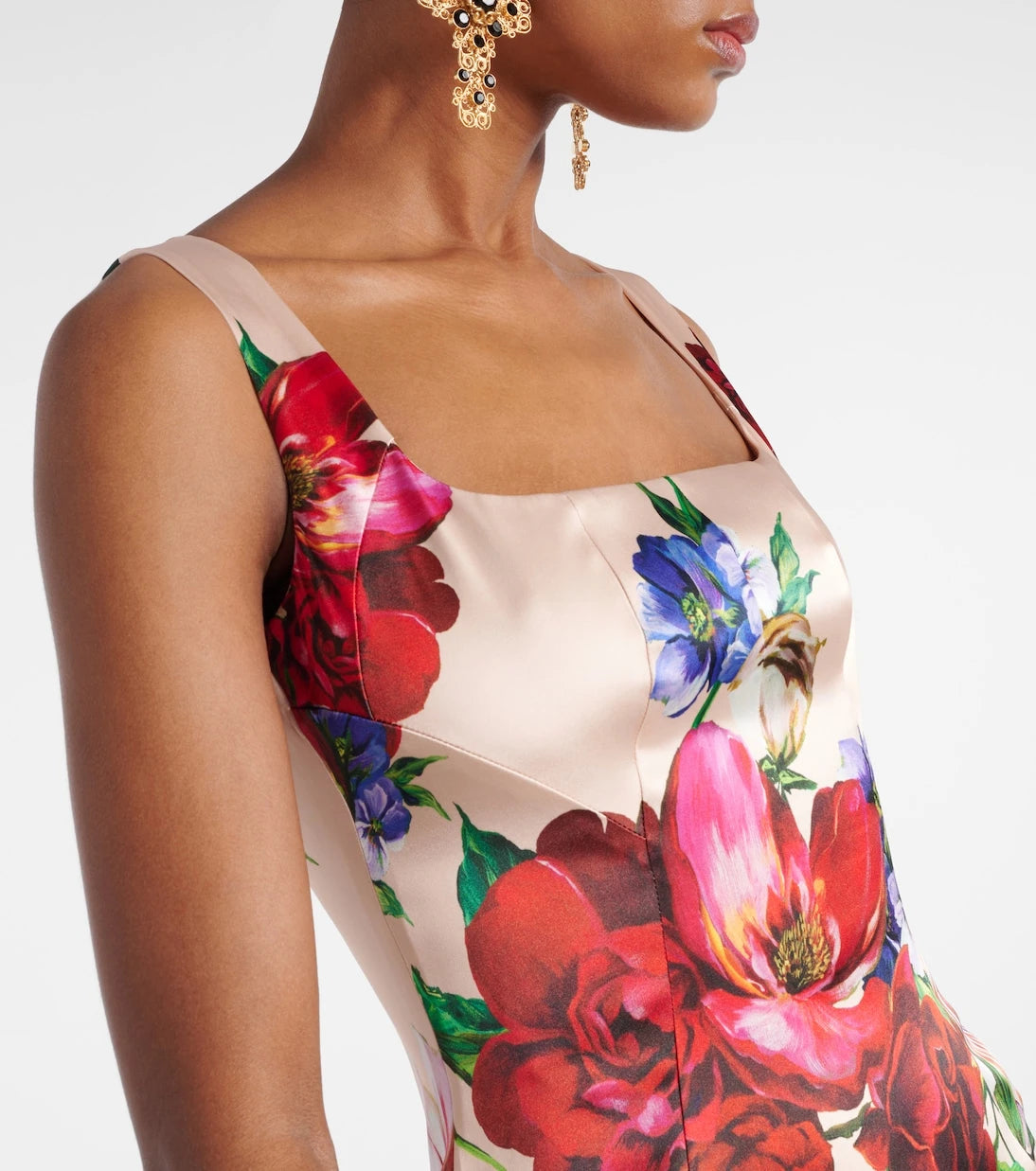 Dolce&Gabbana - Floral satin midi dress
