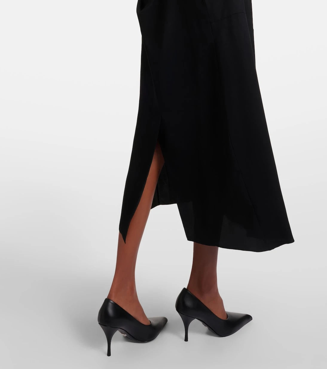 Prada - Crêpe midi skirt