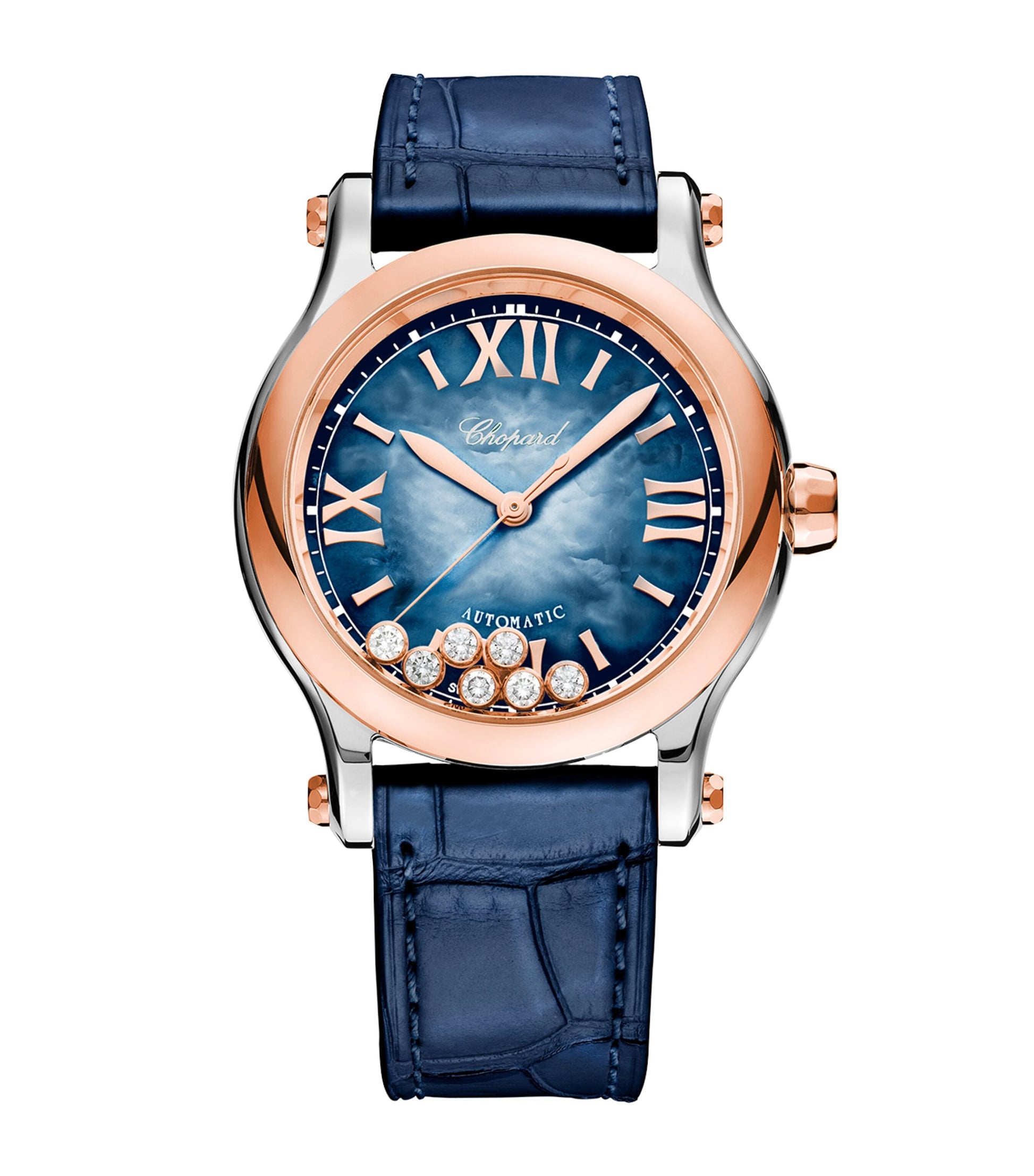 Chopard Rose Gold, Stainless Steel and Diamond Happy Sport Watch 36mm