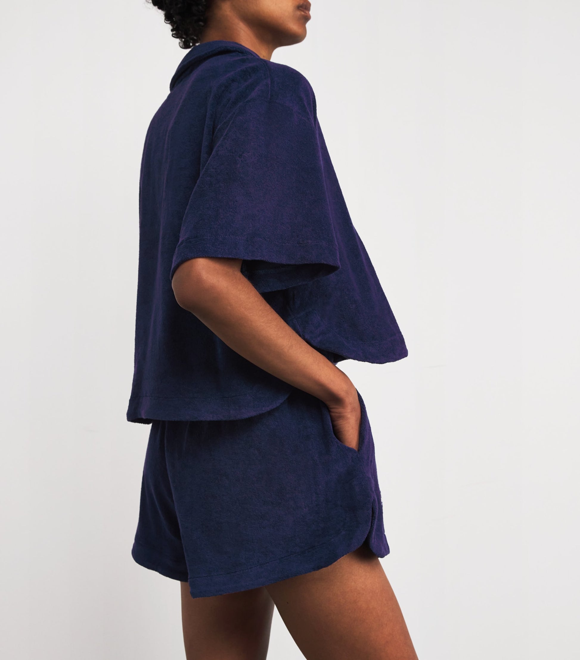 Polo Ralph Lauren Navy Cotton Terry Shirt and Shorts Set