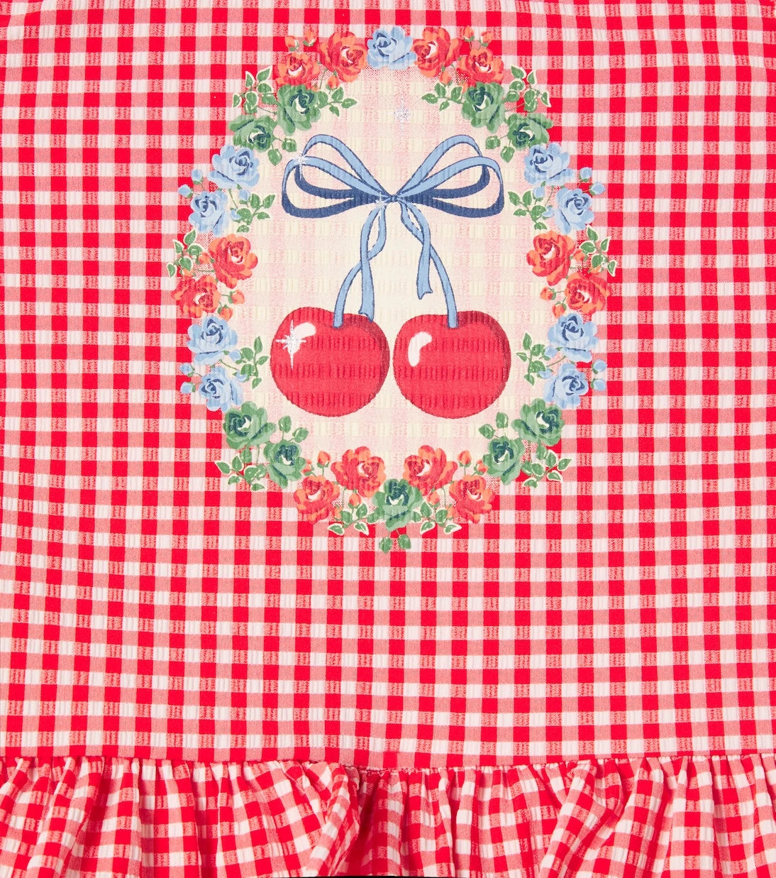 Konges Sløjd - Soline checked ruffled swimsuit