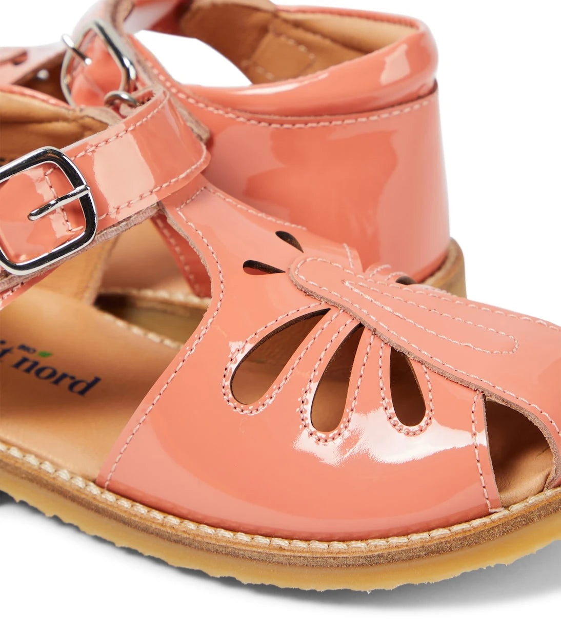 Petit Nord - Butterfly patent leather sandals