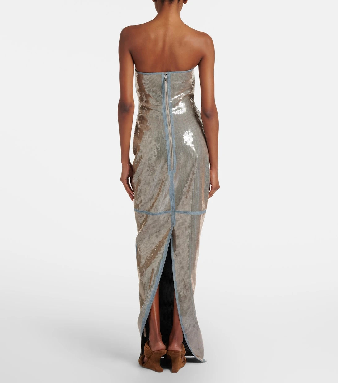 Rick Owens - Prong sequined denim gown