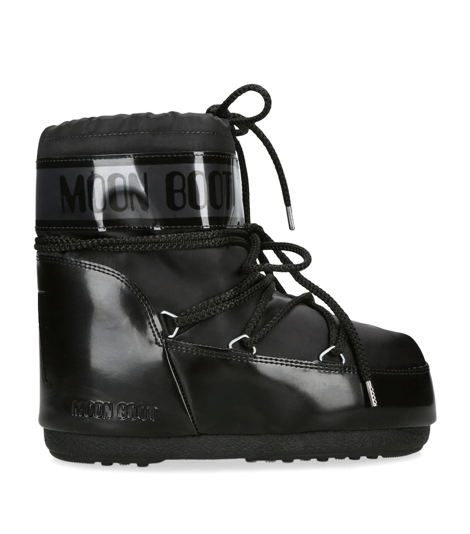 Moon Boot Black Icon Low Glance Ankle Boots