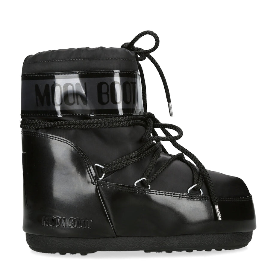 Moon Boot Black Icon Low Glance Ankle Boots