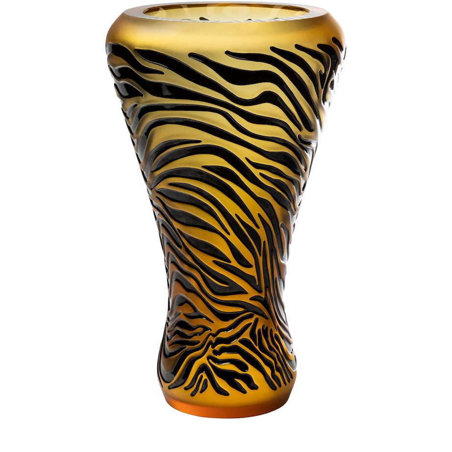 Crystal Tiger Vase (45cm)