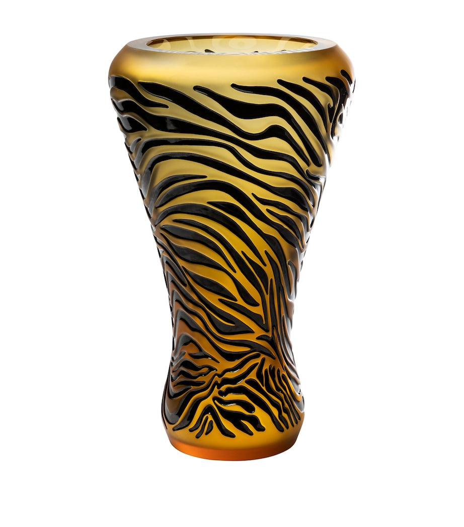 Crystal Tiger Vase (45cm)