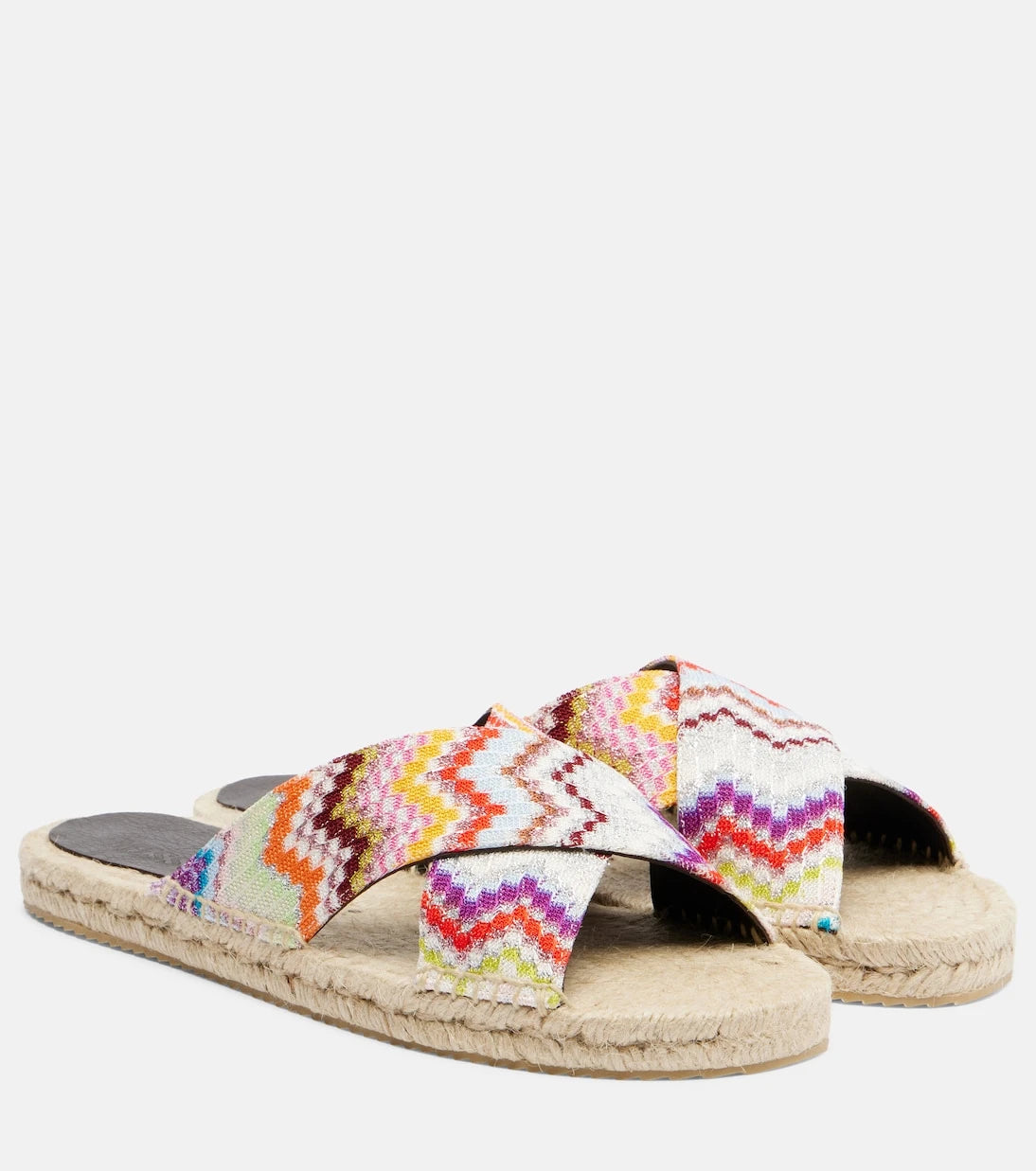 Missoni - Harlow Zigzag lamé espadrille sandals