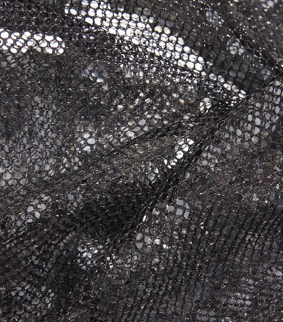 CAMILLA AND MARC Black Sequin Façade Mini Dress