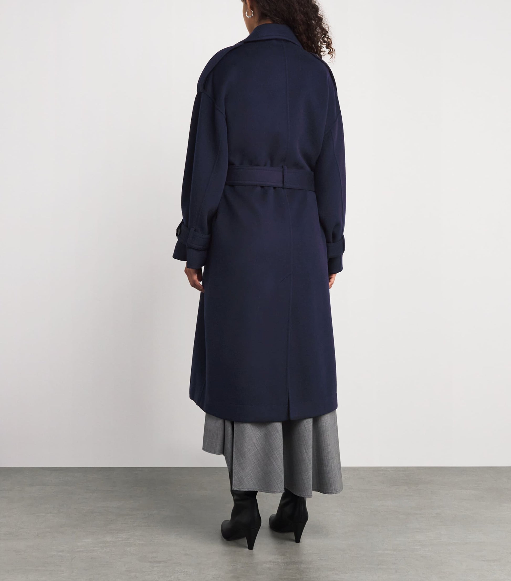 MAX&Co. Blue Virgin Wool Double-Breasted Coat