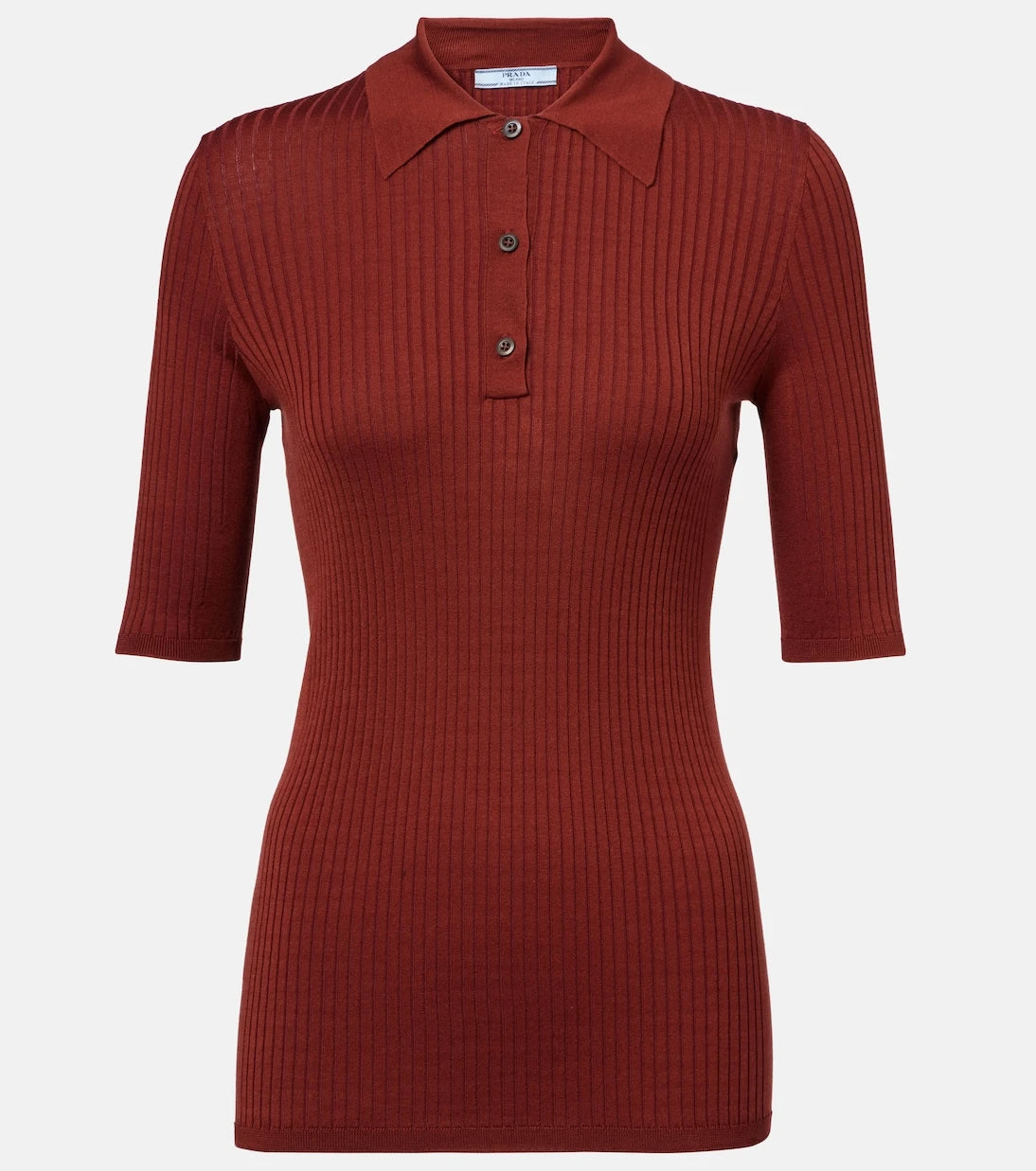 Prada - Cotton-blend polo sweater