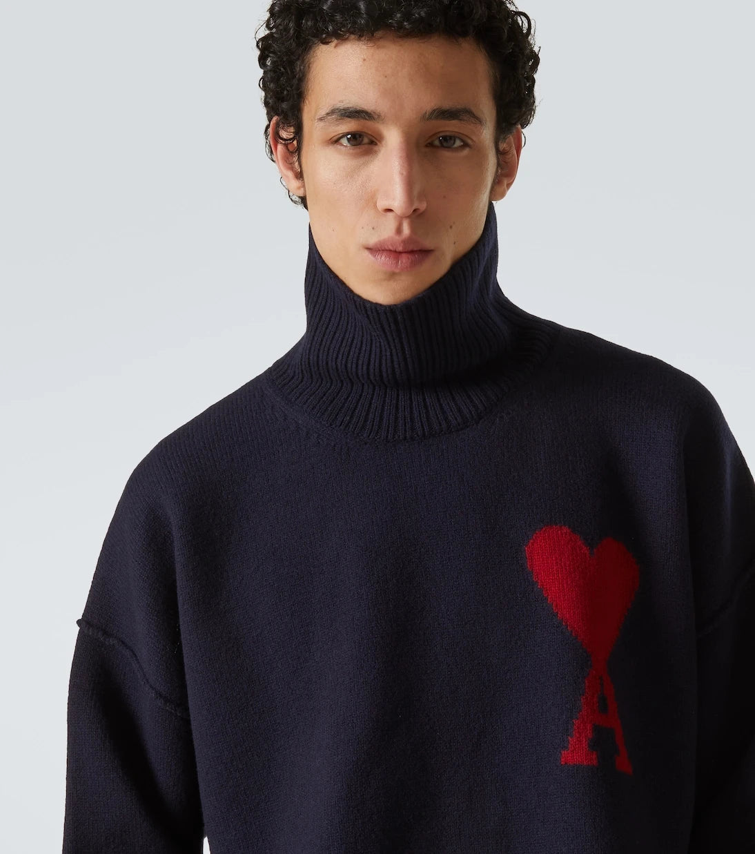 Ami Paris - Ami De Cœur virgin wool turtleneck sweater