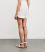 Eleventy White Linen Drawstring Shorts