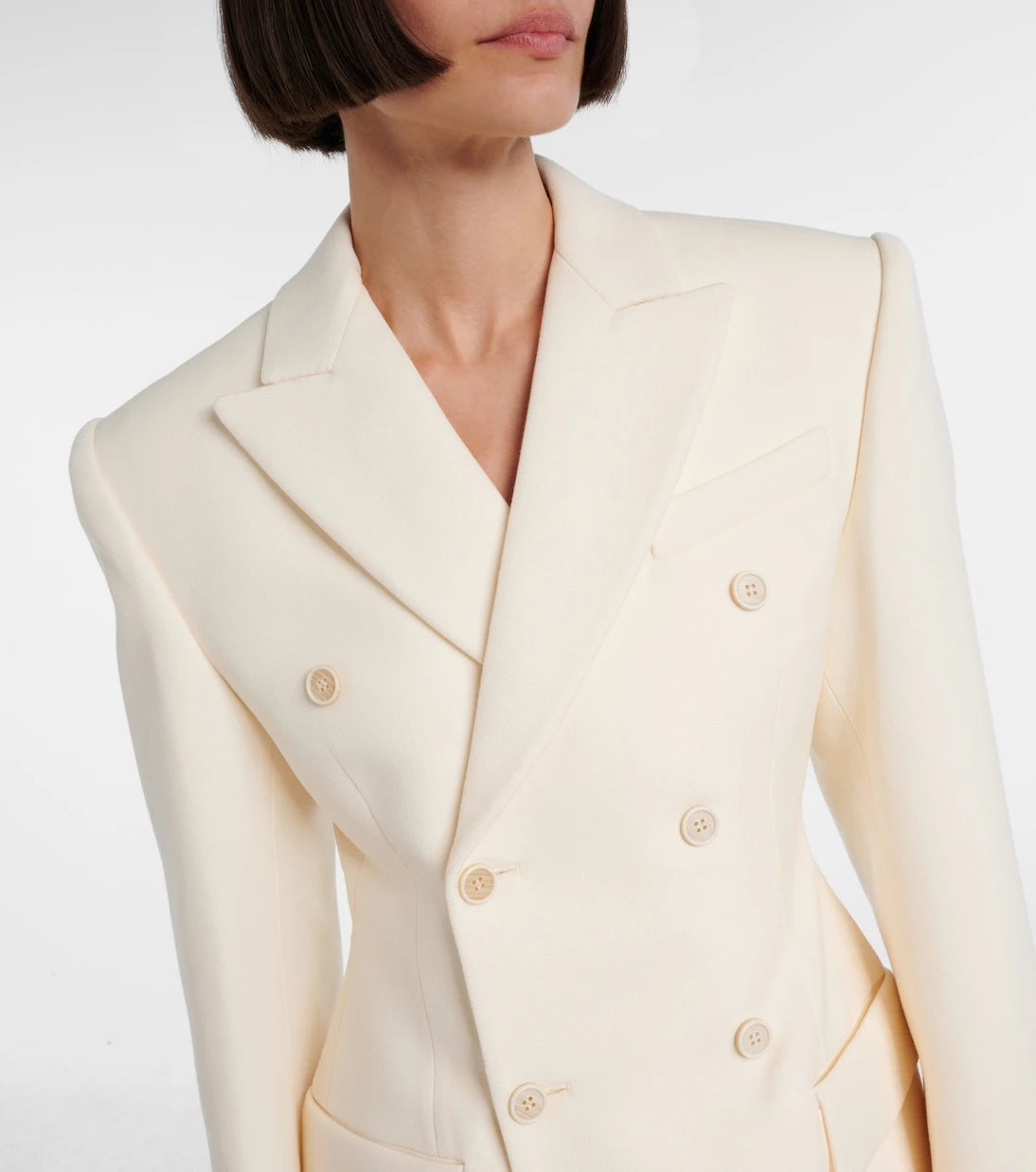 Wardrobe.NYC - Contour double-breasted wool blazer