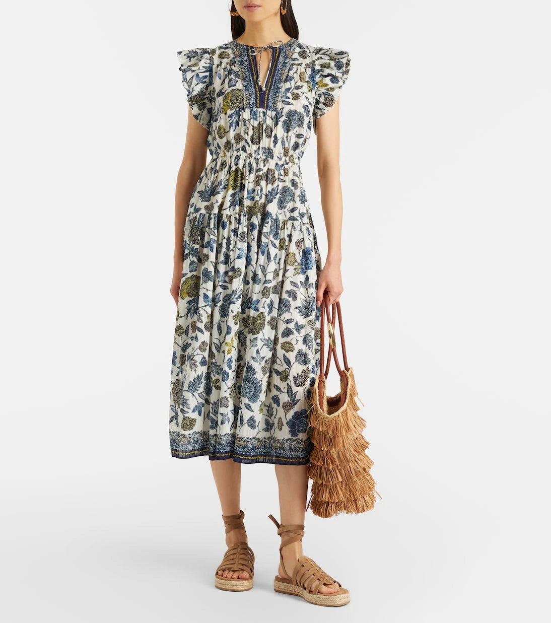 Ulla Johnson - Kairi gathered cotton-blend midi dress