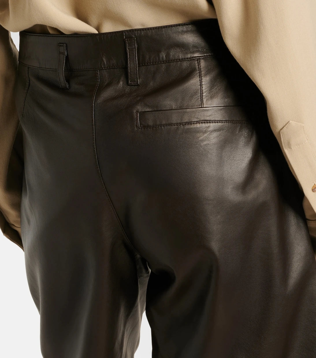 Lemaire - Leather shorts