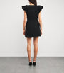 Rebecca Vallance Black Crepe Feather-Trim Starlight Mini Dress