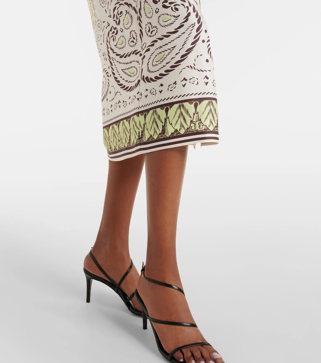 Tory Burch - Belted printed silk midi dress