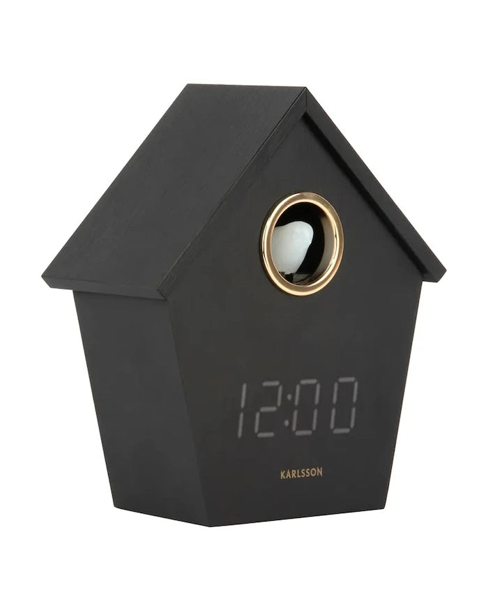 Karlsson MDF Plakadan Guguklu Çalar Saat 13 x 15,3 x 6,8 cm