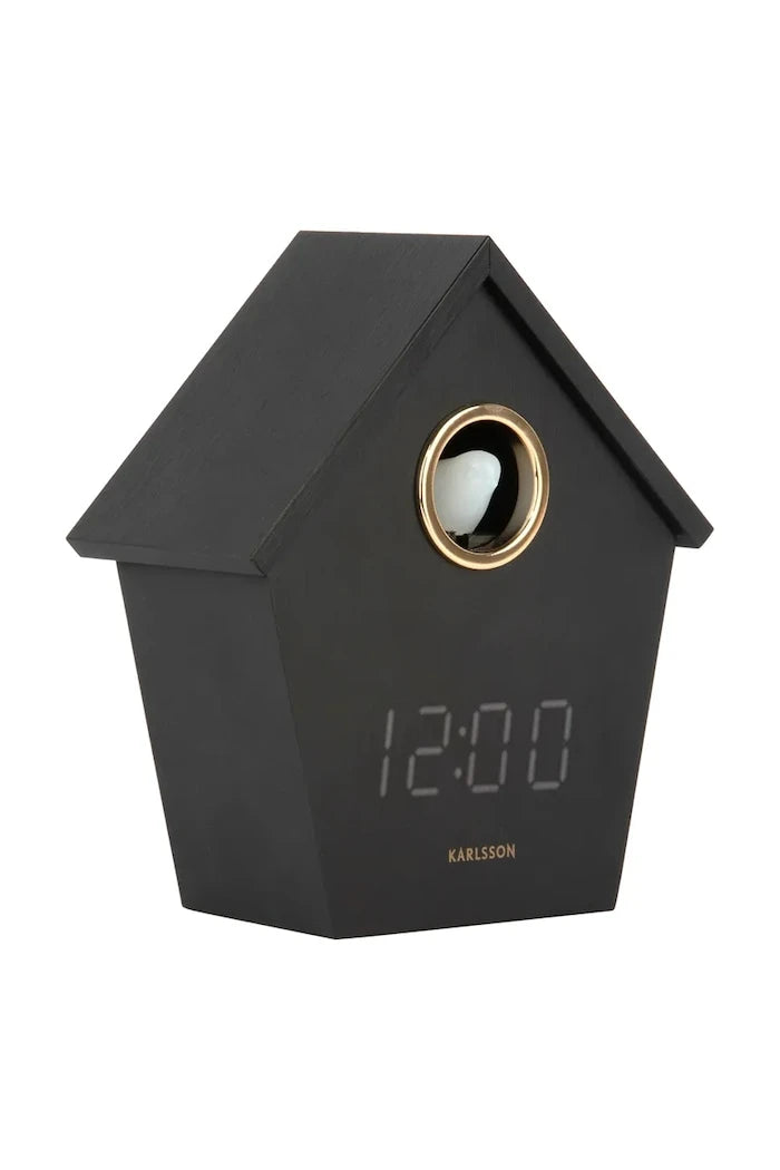 Karlsson MDF Plakadan Guguklu Çalar Saat 13 x 15,3 x 6,8 cm