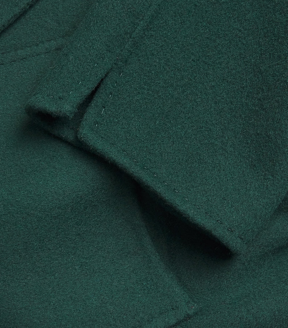 Wolk Morais Green Cashmere On Set Wrap Coat
