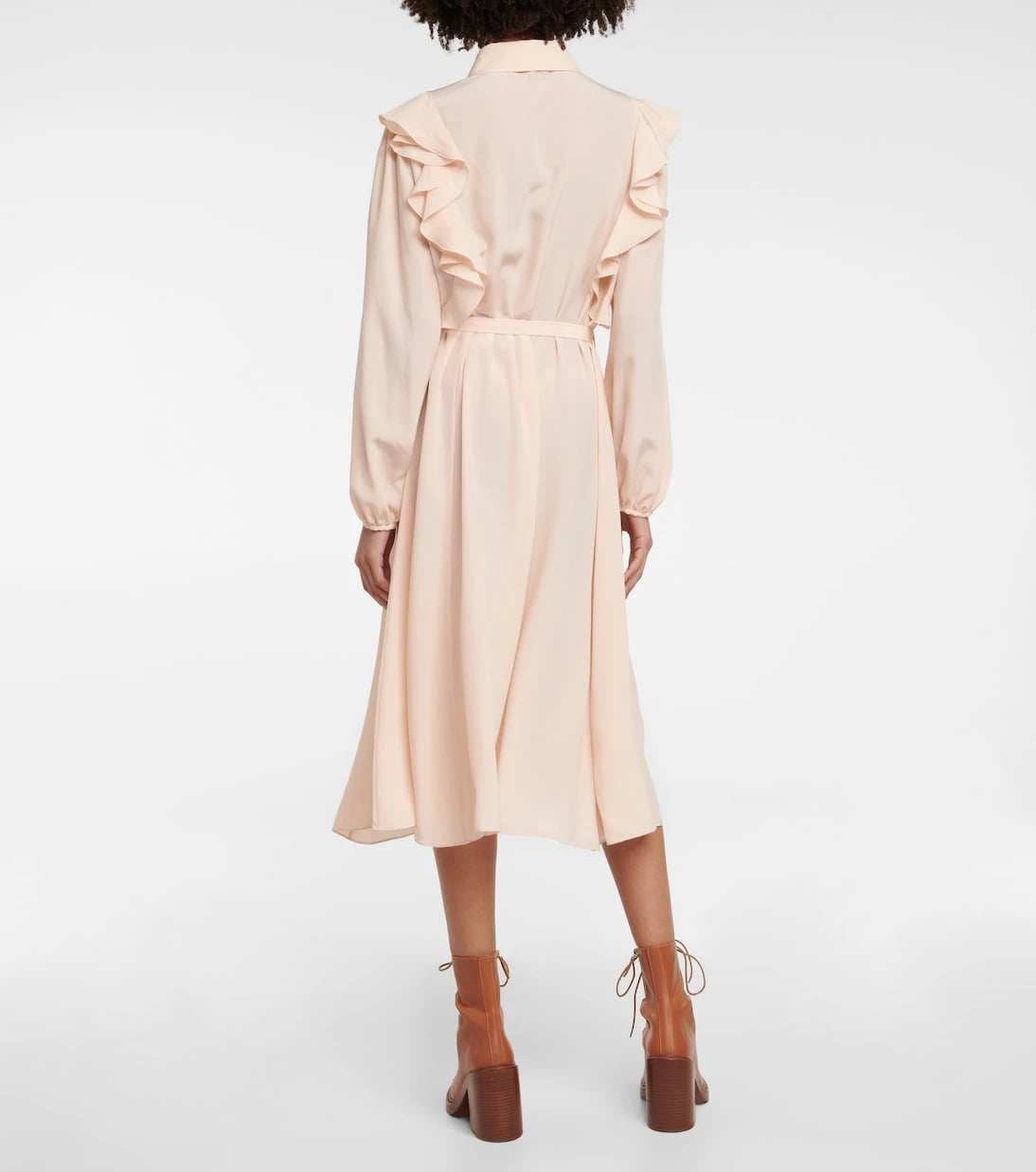 Chloé - Ruffled silk shirt dress