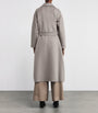 Max Mara Grey Virgin Wool Esturia Wrap Coat