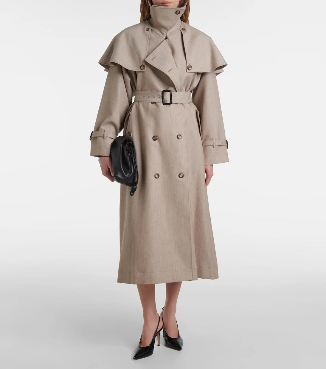 Altuzarra - Billie caped virgin wool trench coat