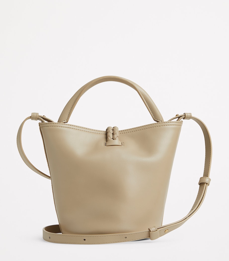 Neutral Small Leather Liberta Bucket Bag