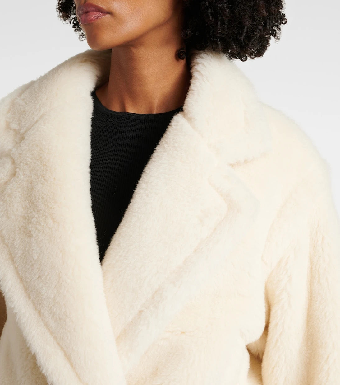 Max Mara - Oggeri alpaka, yün ve ipek teddy palto