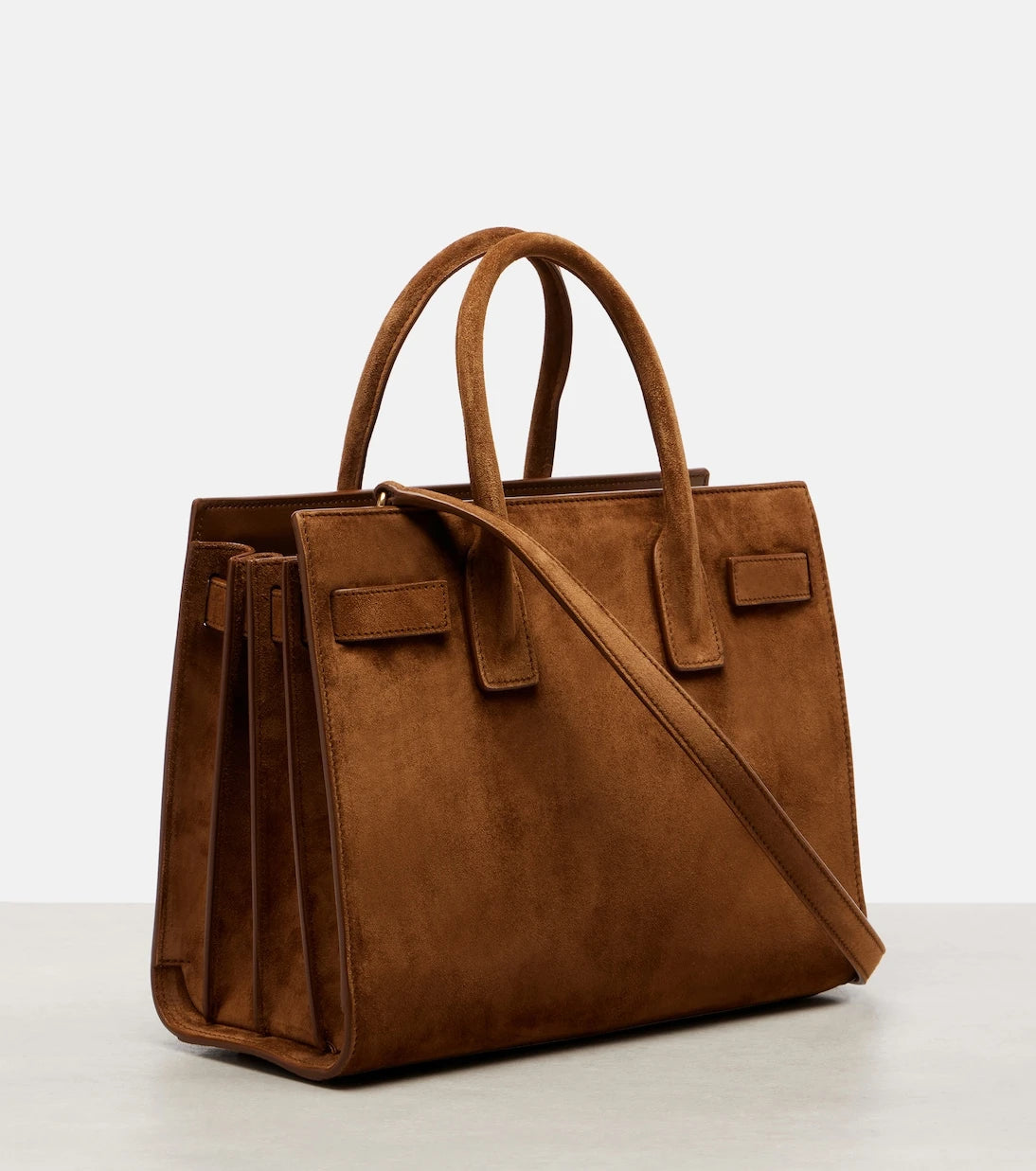 Saint Laurent - Sac De Jour Mini suede top-handle bag