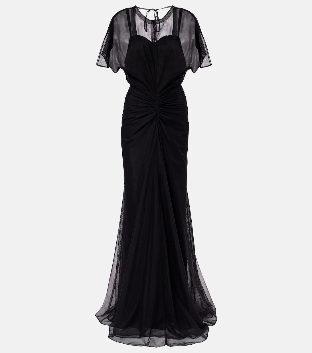 Victoria Beckham - Bella gathered open back organza gown