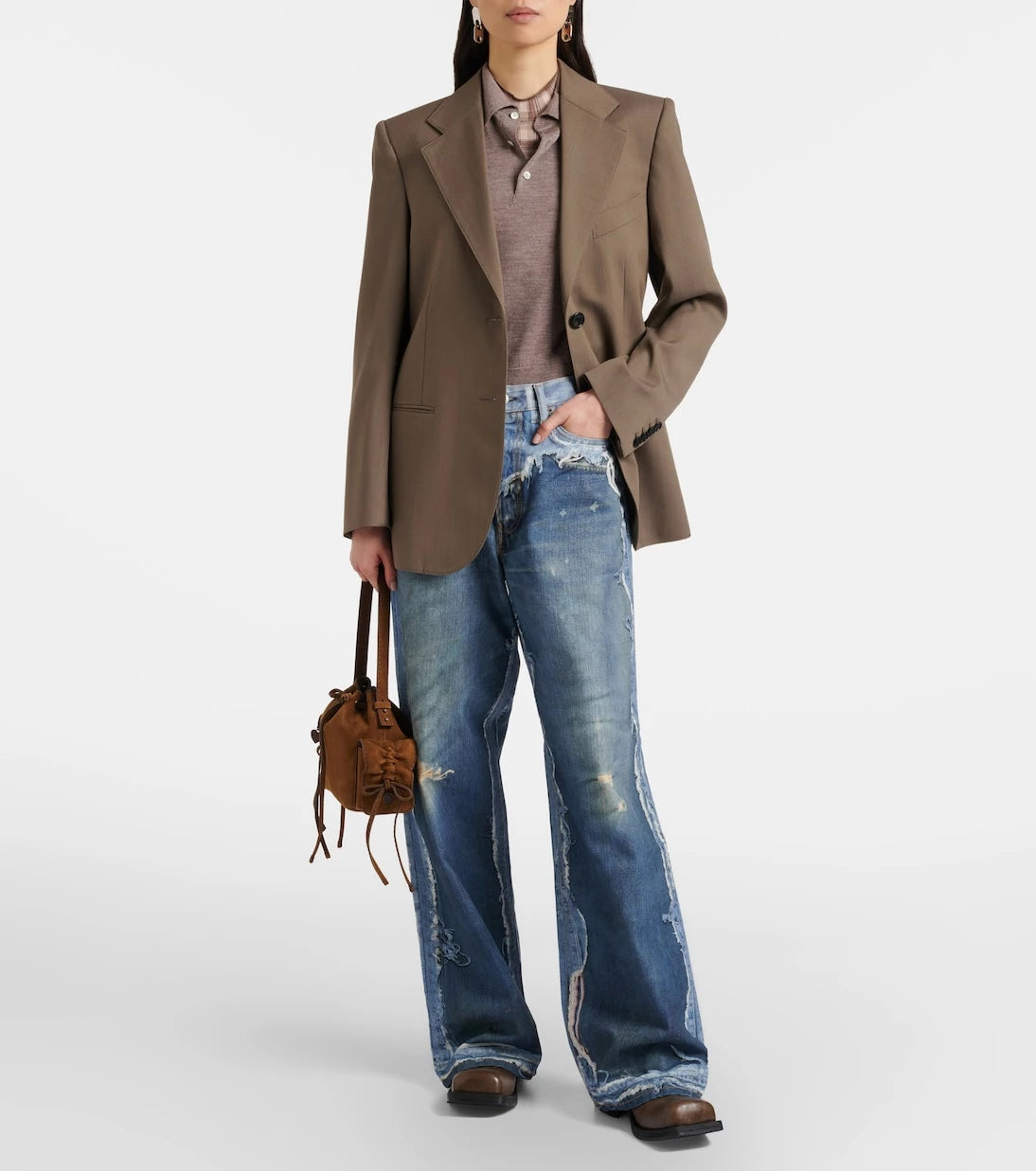 Acne Studios - جينز واسع الساق بتصميم ترومبلوي 1981