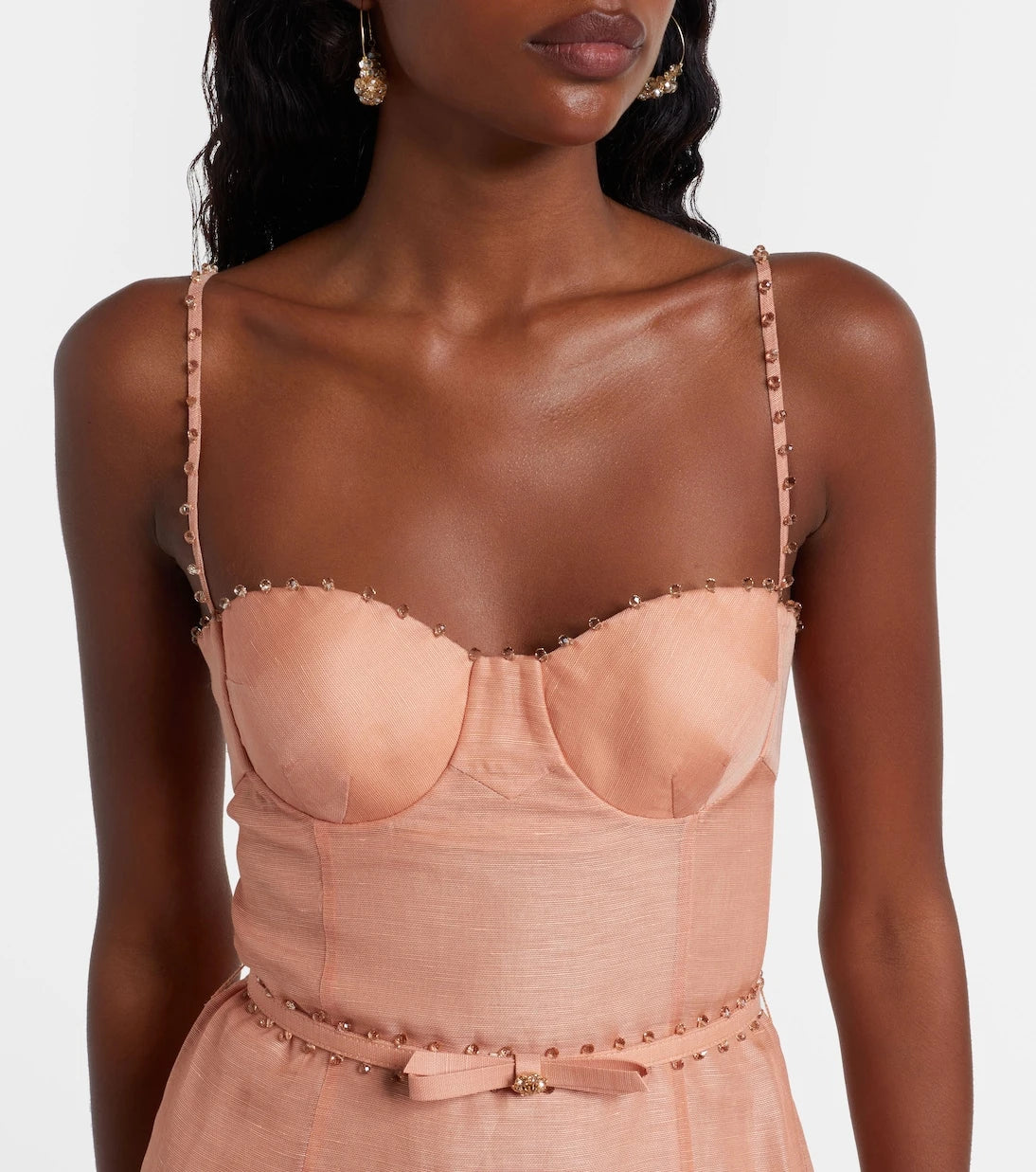 Zimmermann - Hypnotic embellished linen and silk gown