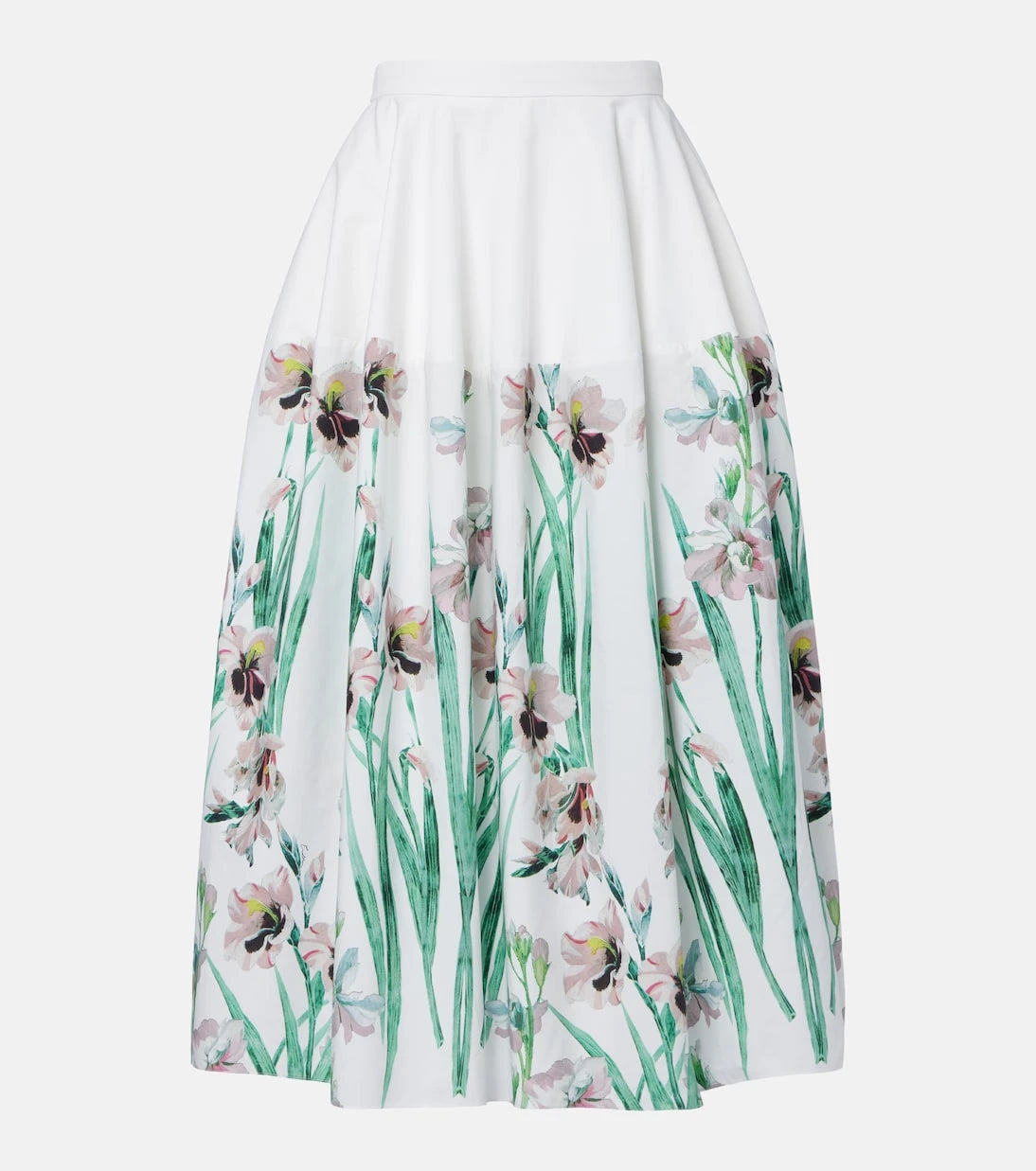 Erdem - Floral cotton midi skirt