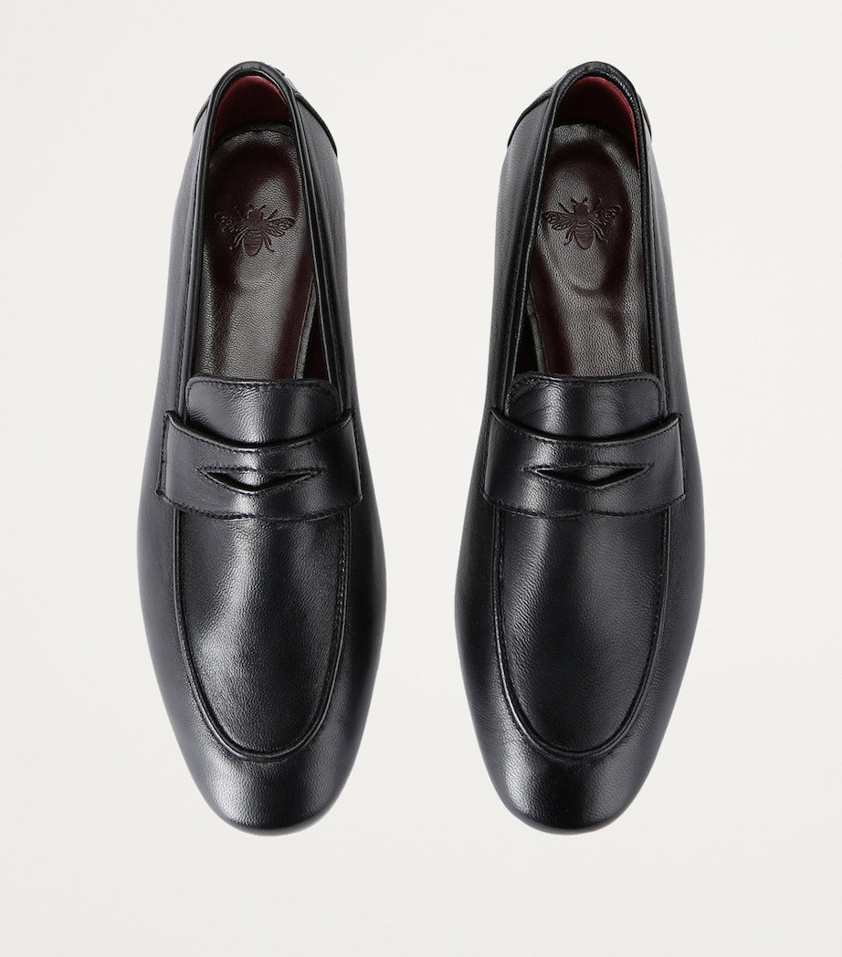 Bougeotte Black Leather Flaneur Loafers