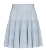 Balmain Blue Knit Mini Skirt
