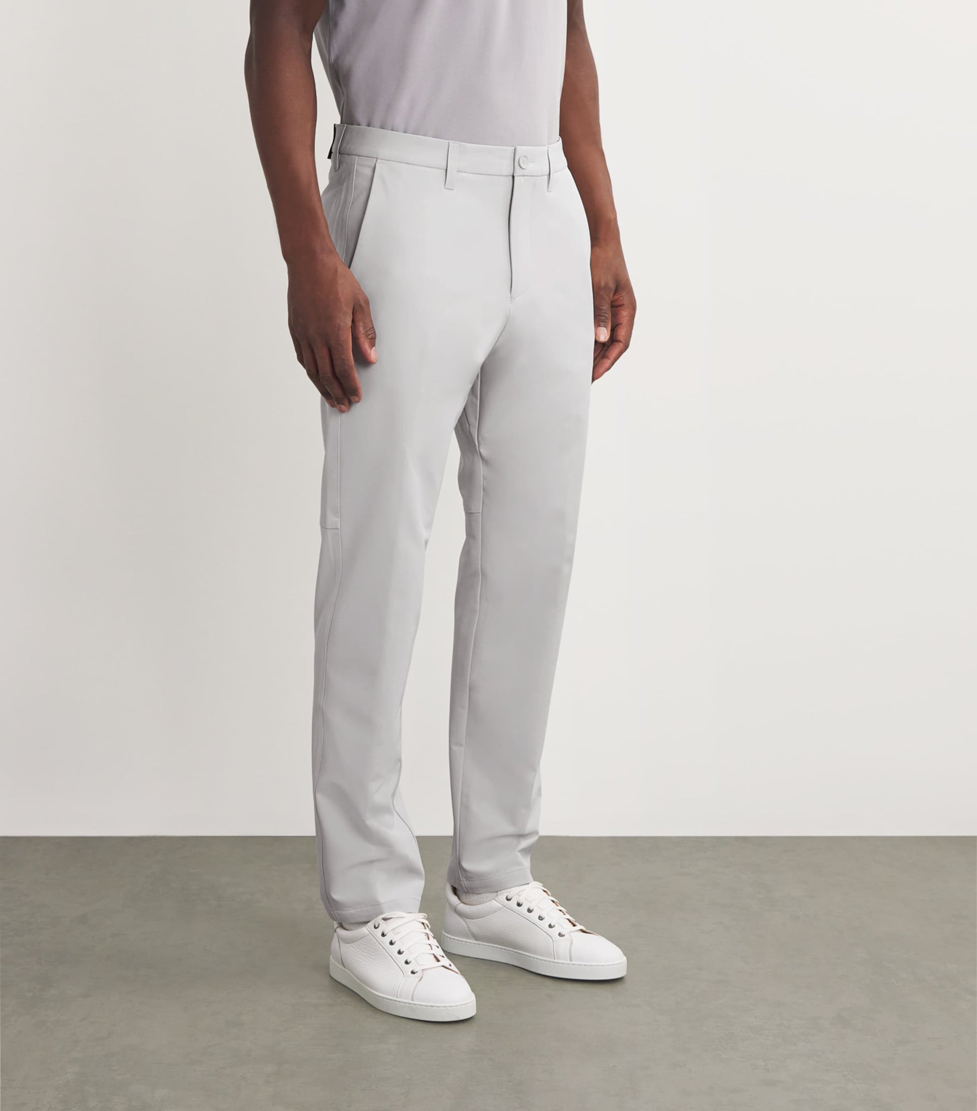 High-Stretch Commuter Trousers PASTEL GREY